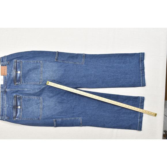NEW Judy Blue High Waist Wide Leg Denim Cargo Jeans Blue Plus Size 20W Stretch - Picture 5 of 8